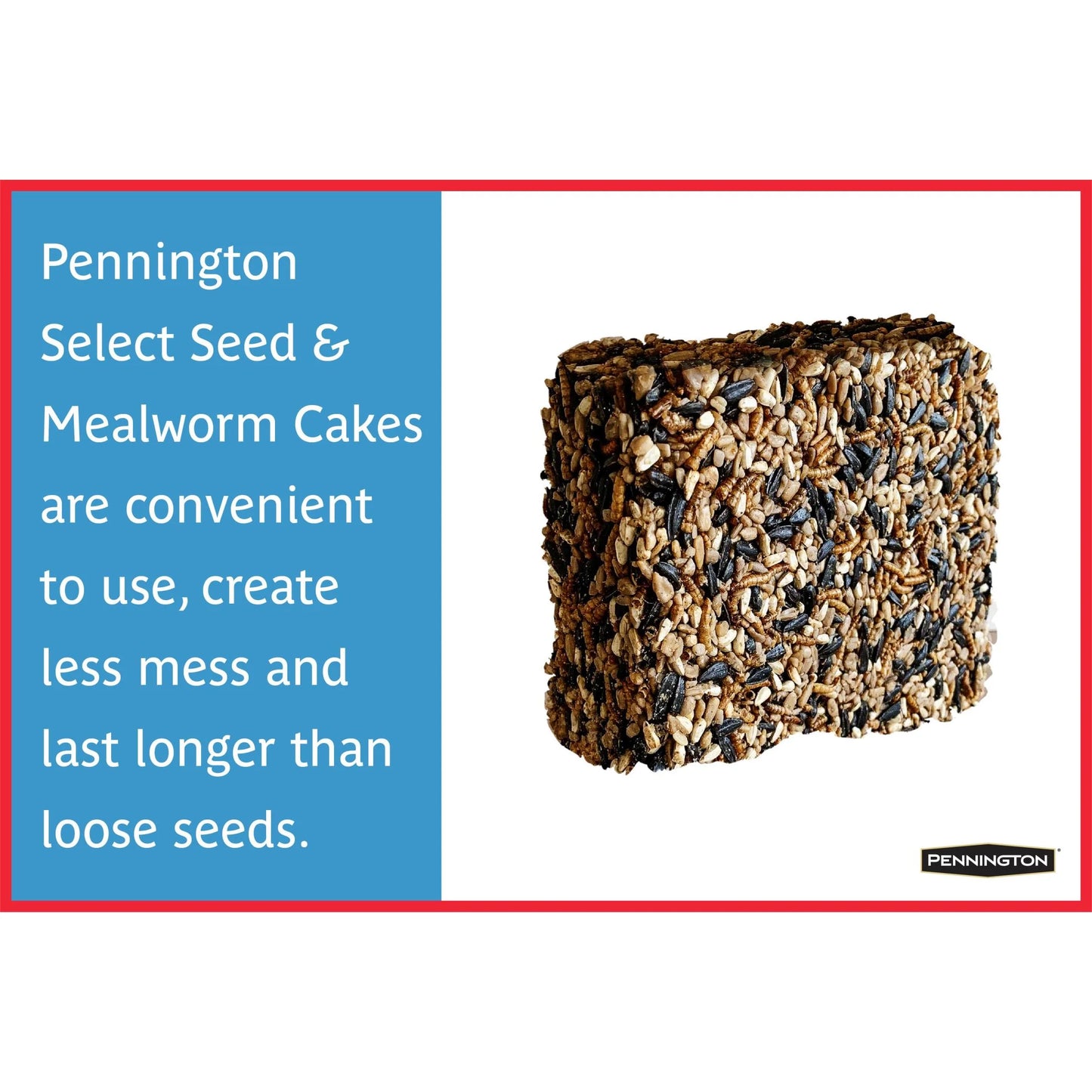Seed Mealworm Treat Cake for Wild Birds, 1.4 lb (Pack of 2)