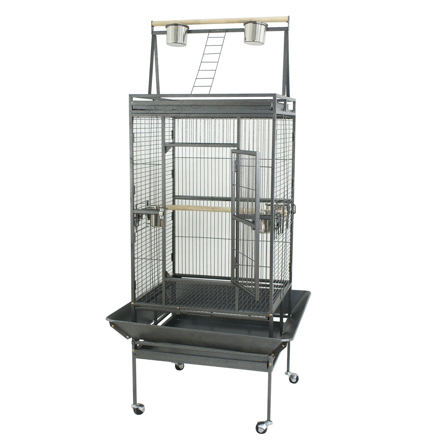 68-Inch Large Bird Cage with Mobile Stand and Metal Frame