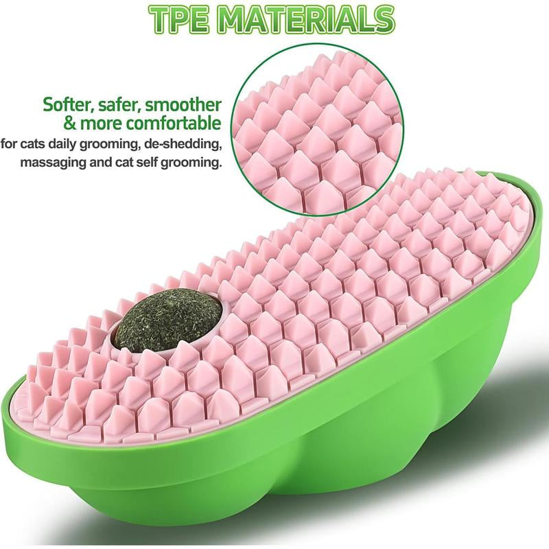 2-Pack Catnip Ball Toys for Indoor Cats-Stick-On Wall Toys for Licking, Massaging & Self-Grooming