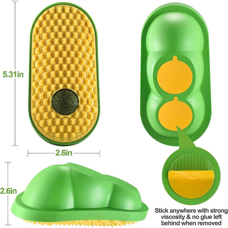 2-Pack Catnip Ball Toys for Indoor Cats-Stick-On Wall Toys for Licking, Massaging & Self-Grooming
