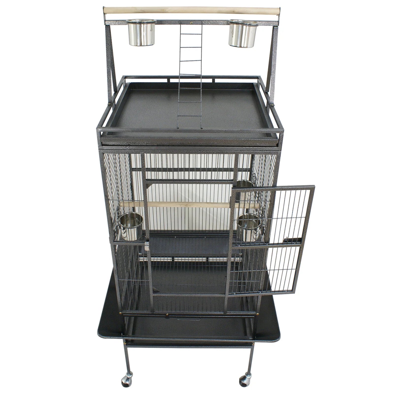 68-Inch Large Bird Cage with Mobile Stand and Metal Frame
