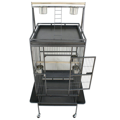 68-Inch Large Bird Cage with Mobile Stand and Metal Frame