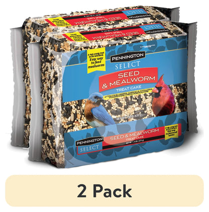 Seed Mealworm Treat Cake for Wild Birds, 1.4 lb (Pack of 2)