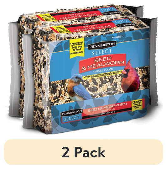 Seed Mealworm Treat Cake for Wild Birds, 1.4 lb (Pack of 2)